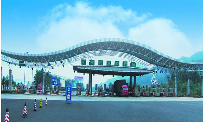 深圳波浪形收费站网架工程